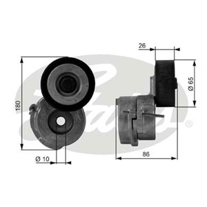 Kiristysrulla, moniurahihna, ALFA ROMEO,CHEVROLET,FIAT,OPEL,SUZUKI,VAUXHALL, 1754085E00, 4708770, 51821653, 55185074, 55562245, 55574238