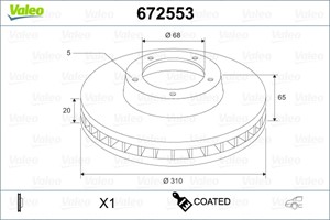Jarrulevy, Taka-akseli, VOLVO XC90 I, 31423152, 31471824, 8624926