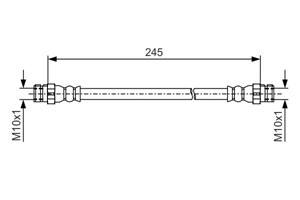 Jarruletku, Taka-akseli, SKODA YETI, VW DERBY, EOS, SCIROCCO III, SCIROCCO Van, 1Q0 611 775 A, 1Q0 611 775 D