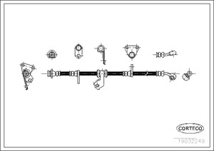 Jarruletku, Etuakseli, vasen, Vasen, HONDA, 01465SR3020, 46411SH3043, 46411SH3044, 46411SH3J02