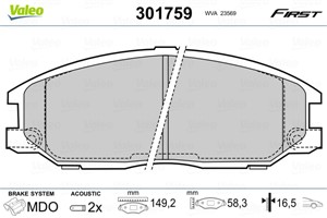 Jarrupalasarja, levyjarru, Etuakseli, HYUNDAI,SSANGYONG, 4813008260, 48130-08260, 4813008BA0, 4813008-BA0, 48130091A0, 48130-091A0, 5810