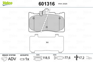 Jarrupalasarja, levyjarru, Etuakseli, LEXUS GS, IS III, RC, 04465-22340, 04465-30410, 04465-30460, 04465-30470, 04465-30490, 04465-30500