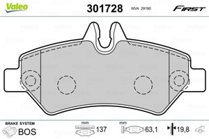 Jarrupalasarja, levyjarru, Taka-akseli, MERCEDES-BENZ,VW, 0044206920, 0084205120, 2E0698451, 2E0698451H, 44206920, 84205120, A0044206920