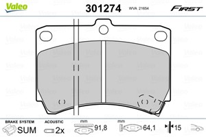 Jarrupalasarja, levyjarru, Etuakseli, KIA,MAZDA, B4Y53323Z, B4Y5-33-23Z, B4Y63323Z, B4Y6-33-23Z, B4Y63323ZA, B4Y6-33-23ZA, B4Y63328ZA, B