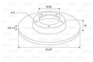 Jarrulevy, Etuakseli, Taka-akseli, CITROËN,PEUGEOT, 4246A5, 4246-A5, 424995, 4249-95, 91508338, 95661748, 96070525