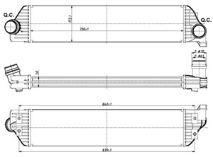 Välijäähdytin, OPEL,RENAULT,VAUXHALL, 144960015R, 4420575, 7485120579, 93168279