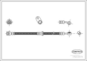 Jarruletku, Edessä, Etuakseli, Vasen, HONDA ACCORD VII, ACCORD Tourer VII, 01465SDAA01