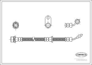 Jarruletku, Etuakseli, oikea, Oikea, TOYOTA AVENSIS, 9094702B85