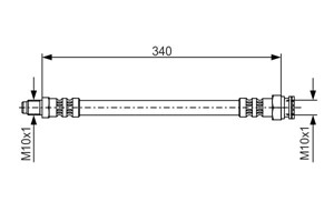 Jarruletku, Etuakseli, MERCEDES-BENZ, 123 428 06 35, 129 428 00 35, A 123 428 06 35, A 129 428 00 35