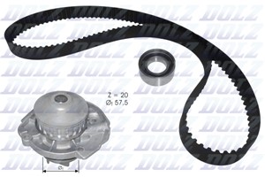 Vesipumppu + jakohihnasarja, FIAT PANDA, PANDA Skåp/halvkombi, PUNTO, PUNTO Van, TIPO, UNO, LANCIA Y, Y10