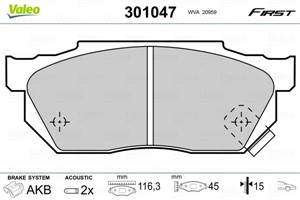 Jarrupalasarja, levyjarru, Etuakseli, HONDA, 45022SA5000, 45022-SA5-000, 45022SA5010, 45022-SA5-010, 45022SA5020, 45022-SA5-020, 45022SB