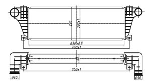 Välijäähdytin, IVECO DAILY Flak/chassi II, DAILY Skåp II, DAILY Tipp II, 123670213, 9381169EB50, 93817393, 93817393EB50, 93822683, 93822