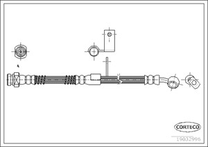 Jarruletku, Etuakseli, Oikea, HYUNDAI ACCENT II, ACCENT Sedan II, 5873225000