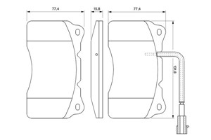 Jarrupalasarja, levyjarru, Etuakseli, ALFA ROMEO 147, 156, 156 Sportwagon, GT, 71770977, 773363336, 77362692, 77362722, 77363328, 995105