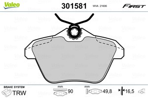 Jarrupalasarja, levyjarru, Etuakseli, Taka-akseli, ALFA ROMEO,LANCIA, 71712910, 71752987, 77362257, 77362343, 9945775, 9946568, 9947916,