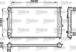 Jäähdytin, moottorinjäähdytys, AUDI,SKODA,VW, 8D0121251AT, 8D0121251BA, 8D0121251BH, 8D0121251BJ