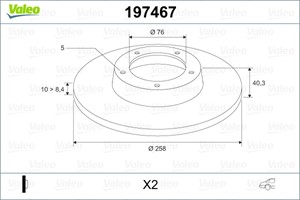 Jarrulevy, Taka-akseli, HYUNDAI ix20, KIA VENGA, 584111P300, 58411-1P300