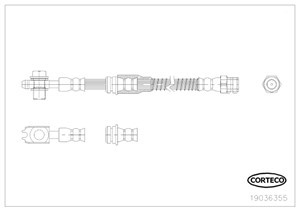 Jarruletku, Etuakseli, Molemminpuolin, AUDI,SEAT,SKODA,VW, 1K0611701K