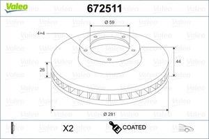Jarrulevy, Etuakseli, ALFA ROMEO MITO, FIAT BRAVO II, STILO, STILO Multi Wagon, LANCIA DELTA III, 46535086, 46765546