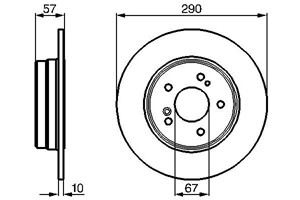 Jarrulevy, Taka-akseli, MERCEDES-BENZ SL [R129], 129 423 04 12 64, 129 423 04 12, A 129 423 04 12 64, A 129 423 04 12