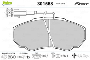 Jarrupalasarja, levyjarru, Etuakseli, CITROËN,FIAT,PEUGEOT, 425242, 4252-42, 425243, 4252-43, 425458, 4254-58, 71752979, 71772526, 77362