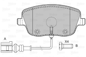 Jarrupalasarja, levyjarru, Etuakseli, SEAT,SKODA,VW, 6Q0698151C