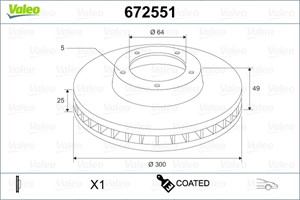 Jarrulevy, Etuakseli, FORD,VOLVO, 1223664, 1223666, 1253964, 1253965, 1323560, 1373370, 1469083, 1500152, 1501059, 1520297, 1825134, 274