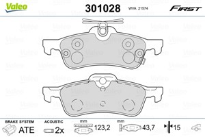 Jarrupalasarja, levyjarru, Taka-akseli, DAIHATSU CHARADE VIII, TOYOTA YARIS, YARIS Skåp/halvkombi, 04466-0D010, 04466-YZZE6, 44660D010,