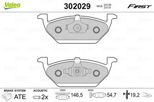 Jarrupalasarja, levyjarru, Etuakseli, AUDI,SEAT,SKODA,VW, 1J0698151, 1J0698151A, 1J0698151B, 1J0698151C, 1J0698151H, 1J0698151J, 1JE6981