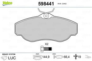 Jarrupalasarja, levyjarru, Etuakseli, LAND ROVER DISCOVERY II, RANGE ROVER II, SFP000210, SFP100460, SFP100480, SFP100580, SFP100590, SF