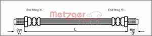 Jarruletku, Eteen, oikea, Eteen, vasen, ALFA ROMEO 75, 90, ALFETTA, GIULIETTA, GTV, DAIMLER 2.8 - 5.3, JAGUAR XJ, 116584554400, 60522545