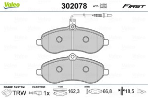 Jarrupalasarja, levyjarru, Etuakseli, Taka-akseli, CITROËN,FIAT,LANCIA,PEUGEOT,TOYOTA, 1623160380, 425363, 4253-63, 425364, 4253-64, 425