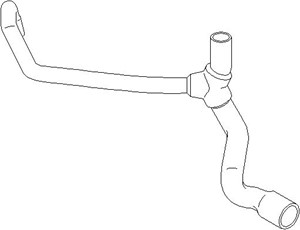 Jäähdyttimen letku, Alla, Poistopuoli, RENAULT CLIO I, 7700 801 055, 7700 815 153