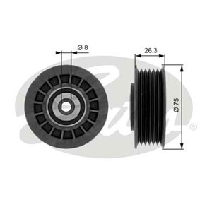 Ohjainrulla, moniurahihna, MERCEDES-BENZ, 6012000770, A6012000770