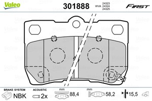 Jarrupalasarja, levyjarru, Taka-akseli, LEXUS GS, IS II, IS C, 04466-22190, 0446630210, 04466-30240, 04466-53010, 446622190, 446630210,