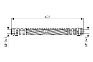Jarruletku, Taka-akseli, AUDI Q7, Q7 Van, PORSCHE CAYENNE, VW TOUAREG, TOUAREG VAN, 7L0 611 776 A, 7L0 611 776, 7P0 611 776, 955 355 060