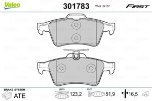 Jarrupalasarja, levyjarru, Taka-akseli, CADILLAC,CITROËN,DAIMLER,FORD,HYUNDAI,JAGUAR,MAZDA,OPEL,RENAULT,SAAB,VAUXHALL,VOLVO, 12799240, 1