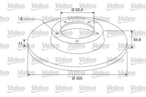 Jarrulevy, Taka-akseli, RENAULT ESPACE IV, VEL SATIS, 432025945R, 432029079R, 8200244108, 8200649353