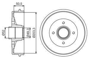 Jarrurumpu, Taka-akseli, DACIA LOGAN, SANDERO, RENAULT CLIO II, 43 20 232 59R, 82 00 243 735