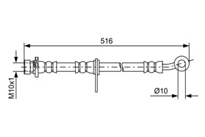 Jarruletku, Etuakseli, vasen, HONDA ACCORD VIII, ACCORD Kombi VIII, 01465-TL1-G00