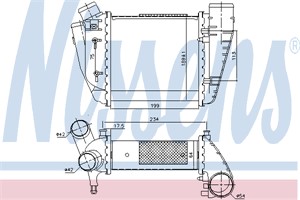 Välijäähdytin, AUDI A4 B6, A4 B6 Avant, A4 B6 Cabriolet, A4 B7, A4 B7 Avant, 8E0.145.806 C, 8E0145806D, 8E0198806