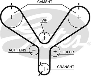 Hammashihna, LEXUS LS, SC Coupé, TOYOTA CELSIOR, CROWN, 1356850010, 1356859045