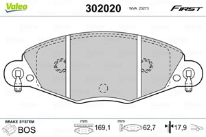 Jarrupalasarja, levyjarru, Etuakseli, CITROËN C5 I, C5 II, C5 Break I, C5 Break II, C5 Skåp / kombi, 425216, 4252-16, 425249, 4252-49, 4