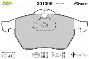 Jarrupalasarja, levyjarru, Etuakseli, CHEVROLET,OPEL,SAAB,VAUXHALL, 12759808, 1605036, 1605912, 1605966, 1777990, 4778254, 5062203, 9051