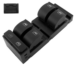 Kytkin, lasinnostin, Eteen, vasen, Ajoneuvo-ovi, AUDI A3, A6 C5, A6 C5 Avant, ALLROAD C5, 4B0 959 851 01C, 4B0 959 851 4PK, 4B0 959 851