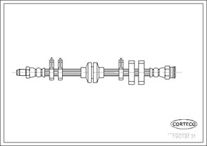 Jarruletku, Edessä, Etuakseli, Oikea, Vasen, FIAT TEMPRA, TEMPRA S.W., TIPO, LANCIA DEDRA, DEDRA SW, DELTA II, 7609087, 7655156, 8246810