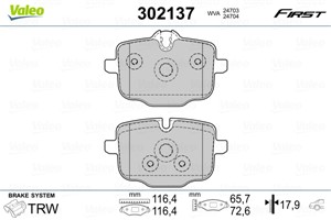 Jarrupalasarja, levyjarru, Taka-akseli, BMW, 34 20 8 093 728, 34 21 2 284 389, 34 21 2 284 390, 34 21 2 284 466, 34 21 6 775 346, 34 21