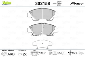 Jarrupalasarja, levyjarru, Etuakseli, HONDA CITY Sedan V, CR-Z, INSIGHT, JAZZ III, JAZZ IV, 45022SZTG00, 45022-SZT-G00, 45022TARG00, 450