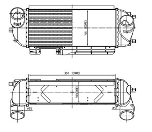Välijäähdytin, HYUNDAI ix35, ix35 Van, KIA SPORTAGE III, 282712F450, 282712F750