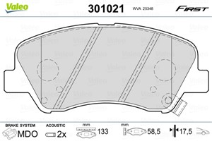 Jarrupalasarja, levyjarru, Etuakseli, HYUNDAI,KIA, 581011RA05, 58101-1RA05, 581011VA00, 58101-1VA00, 581011WA05, 58101-1WA05, 581011WA35
